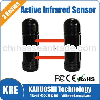 Active infrared beam perimeter sensor