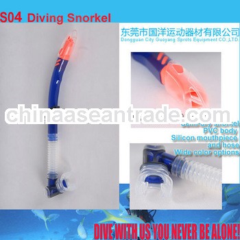 Adult half-dry diving snorkel,professional china snorkelling set
