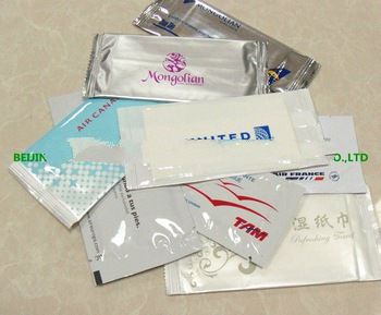 Airline customer service wet towel