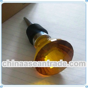 Amber Crystal Decorative Wine Bottle Stopper for Holiday Gifts