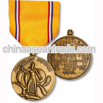 American Defense Full Size Golden Medal