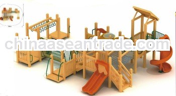 Amusement Park Green Paint Wood Playground Equipment KYV-148-4