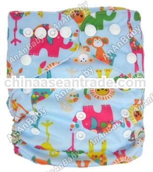 Animals Printed Baby Cloth Diapers Wholesale Nappies Baby Washable