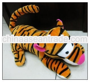 Animated Laughing Rolling Over Electric Plush Tiger
