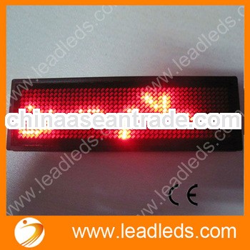 Arabic language supported led scrolling badge for KTV or Bar use