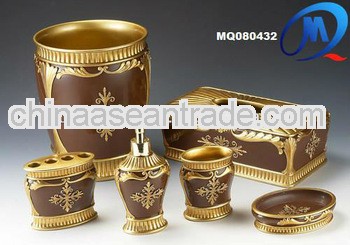Arabic polyresin toilet gifts bath accessories set