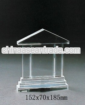 Arrival crystal building awards with engraved for crystal trophy and award (R-0347)