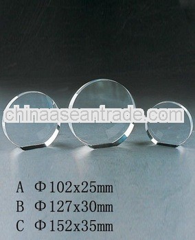 Arrival crystal glass round awards engraved for crystal trophy and award (R-0268)