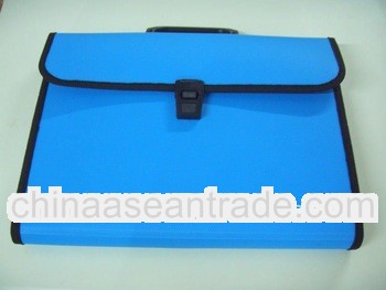 Attractive PP blue expanding file with handle