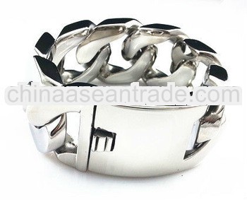 B115 316l stainless steel fashion 3cm wide big heavy chain