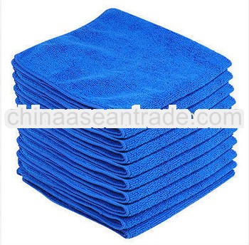BLUE MICROFIBER TOWEL NEW CLEANING CLOTHS BULK MANUFACTURERS SALE