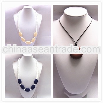 BPA Free Silicone Balance Tooth Best Selling Hot New Designed Chewing Teething Necklace