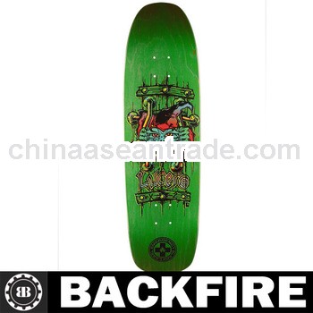 Backfire Best Selling Black Label John Lucero X2 Skateboard Deck GREEN STAIN