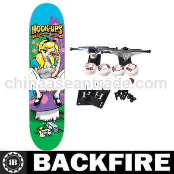Backfire HOOK UPS Skateboard Complete ALISONS WONDERLAND 8.0 Hookups 2013 SERIES Professional Leadin
