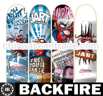 Backfire skateboard wooden decking, wave board