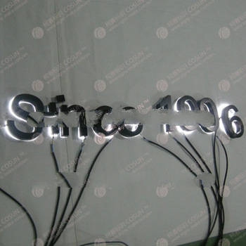 Backlit Stainless Steel Number