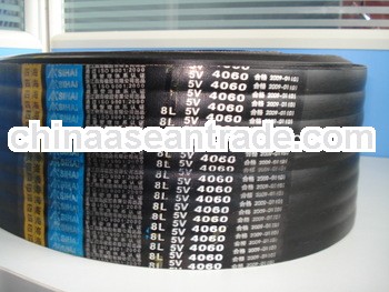Banded wedge v belt conveyor belt for gravel