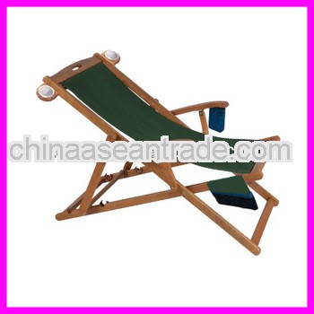 Beach Chair W/ Speaker/Foldable Beach Chair/Folding Beach Chair/Wooden Deck Chair/Wooden Beach Chair