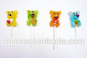 Bear shape soft jelly pops candy