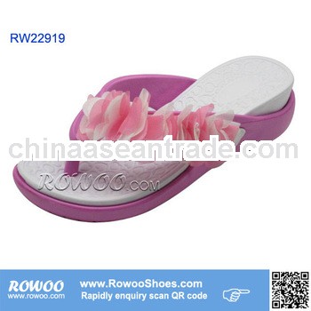 Beautiful high heel beach slippers with flower