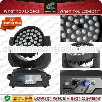 Best Price! 36pcs x 10w rgbw 4in1 led moving head light with zoom dj lights