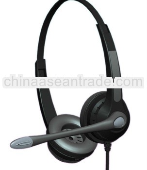 Best binaural noise cancelling call center headset with rohs HSM-902R