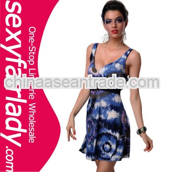 Best selling print galaxy fashion evening dress
