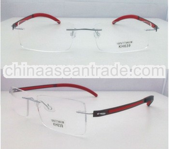 Beta Titanium rimless eyeglasses frames no crew wholesale