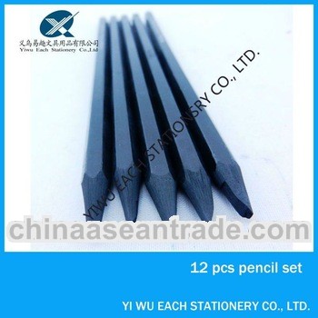 Black Carbon pencil/carbonization pencil with customer logo accept