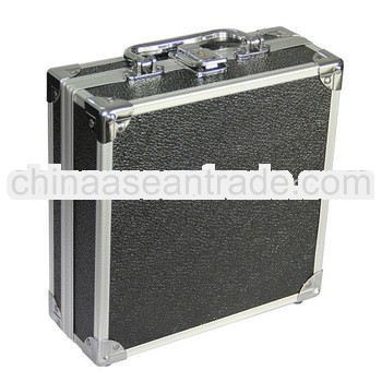 Black PU leather aluminum tool case with excellent quality