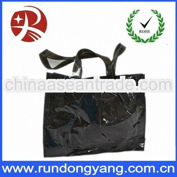 Black PVC plastic Shopper/ Shopping/Beach bag tote