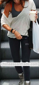 Black Patch Stretch Leggings HSP8063