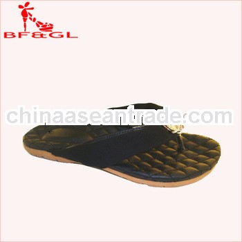Black Soft Foam Pad No Heel Flipflop Sandals For Women