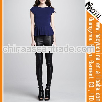 Black leather sweatpants colored sweatpants leather pants plus size (HYPU229)