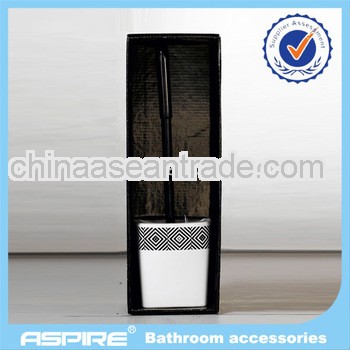 Black printed home toliet brush holder