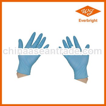 Blue medical Nitrile Disposable Glove FDA/CE AQL1.5 get CE/FDA approval for hospital use