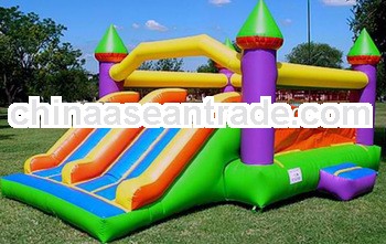 Bouncy Colorful Inflatable Slide Castle