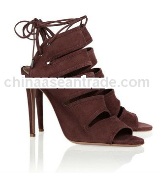 Brand New Chocolate Women High Heel Sandal Ladies Clipping Strappy Open Toe Ankle Strap Siletto Heel