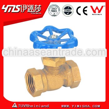 Brass compression stop valve with aluminium hand wheel