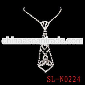 Bridal Rhinestone Necklace Set cz stone necklace set