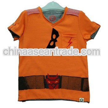 Bright Orange Summer T Shirts Baby Boys Wear