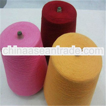 Bright Ring 20s/4 dope dyed yarn with plastic cones in white or colors / 100 polyester spun yarn