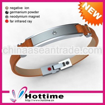 British Style Health Leather Cotton Rope Bracelet