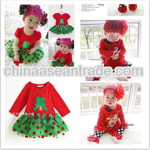 C50337S SPRING/AUTUMN NEW STYLE SWEET PRINCESS CHILDREN CHRISTMAS DRESS