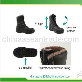 CE EN20345 and ISO standard 8'' hight Italian Winter field exploration foot protect half saf