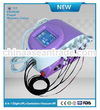 CE approved Portable 6 in 1 ipl and cavitation machine for weight loss/body slimming/hair removal/sk
