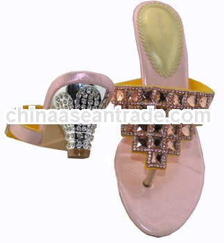 CSB1026-pink Italy Lady sandlas shoes ,Rhinestone shoes