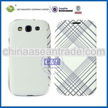 C&T Leather Filp case for galaxy s3,for samsung galaxy s3 case