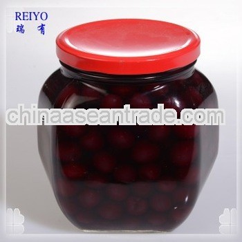 Canned jars cherries blue in syrup 2500ml in China with stem 2013