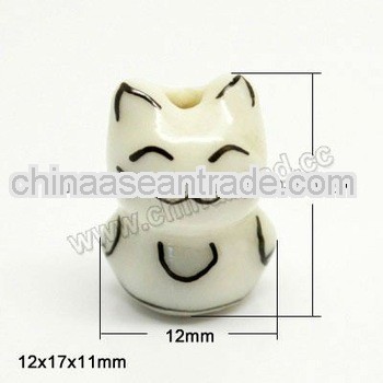 Cat Ceramic beads 0115